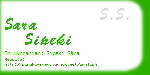 sara sipeki business card