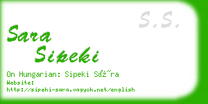 sara sipeki business card